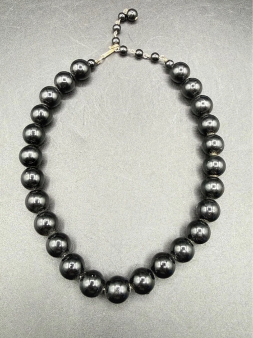 Classic Black Beaded Necklace - Women's Jewelry